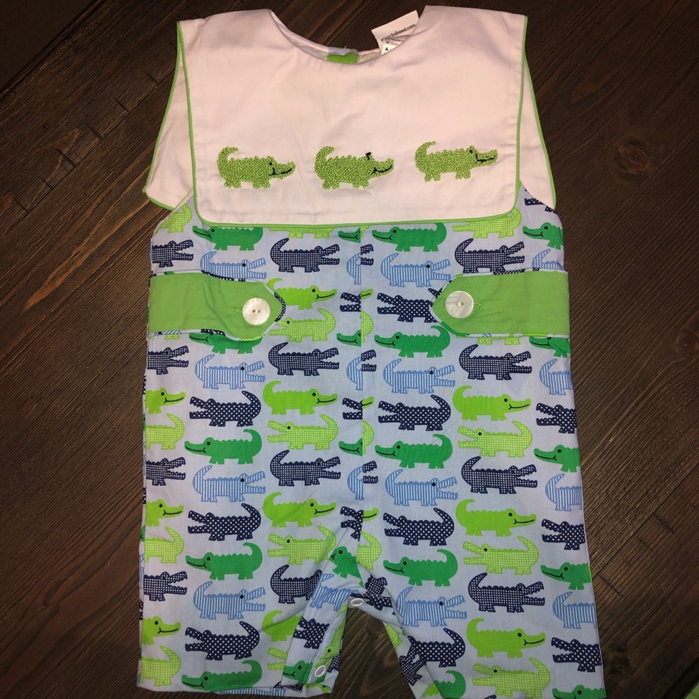 Boys smocked romper